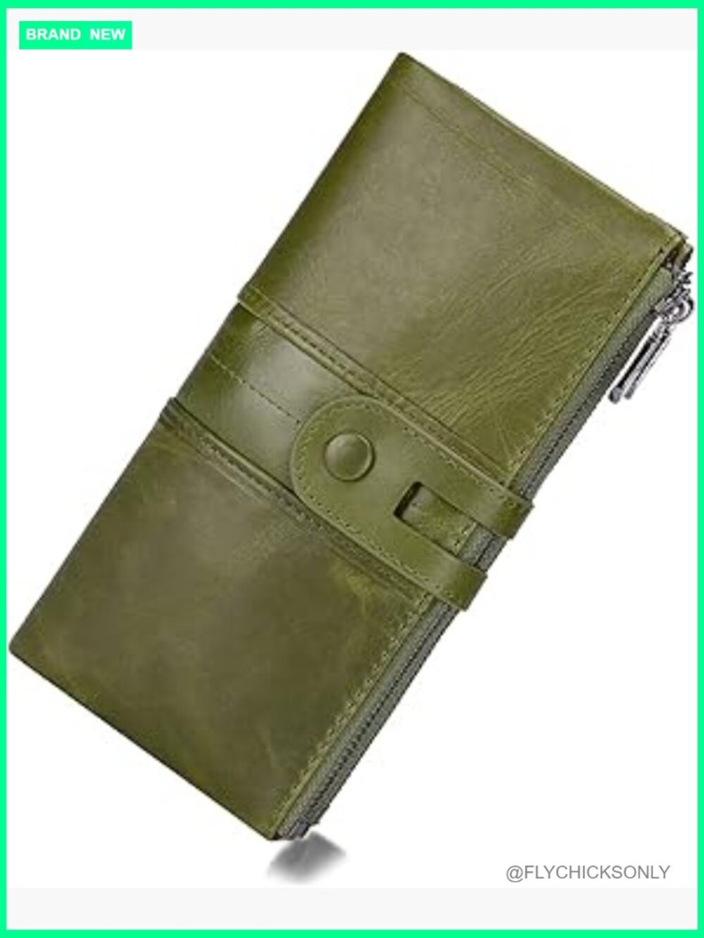 Genuine Leather RFID Blocking Bifold Long Clutch Wallet with 12 Card Slots